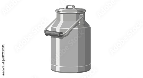 Metal Milk Can Bucket.