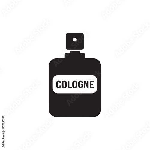 Cologne perfume icon silhouette vector design art illustration