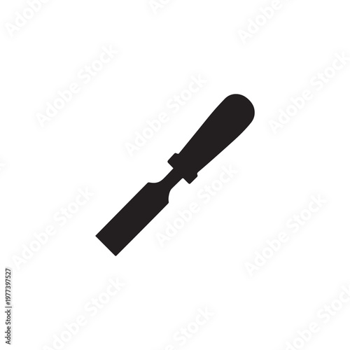 Chisel icon silhouette vector design art illustration.
