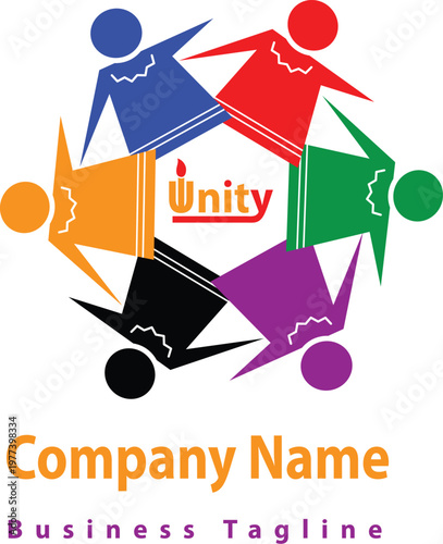 Modern Unity Association Logo Design.