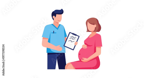Pregnant Woman and Doctor.