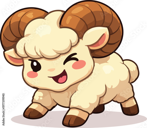 Goat Cute Illustration