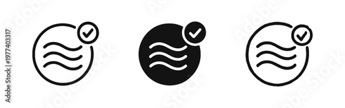Foto Fresh Air and Water Quality Check Icons Set