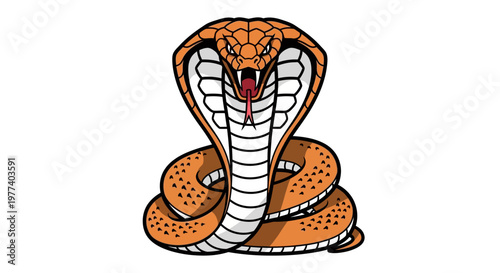 Venomous Cobra Snake Portrait.