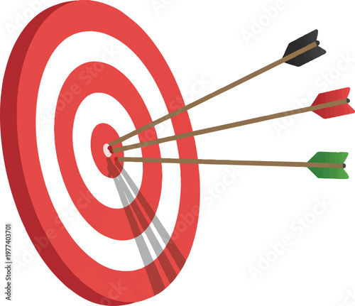 red dart hitting the target