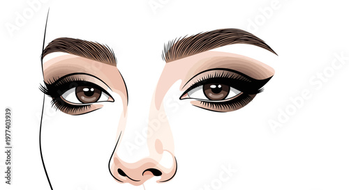 Woman Eyes with Makeup.