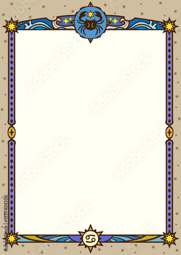 蟹座イラスト枠（カラー2）