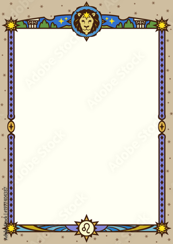 獅子座イラスト枠（カラー2）