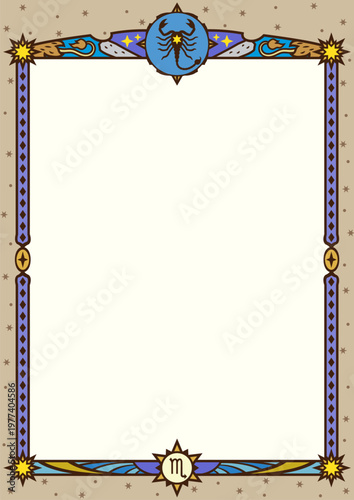 蠍座イラスト枠（カラー2）