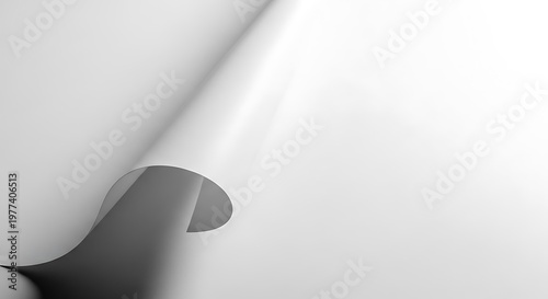 Abstract close up of crumpled white paper highlighting texture and form