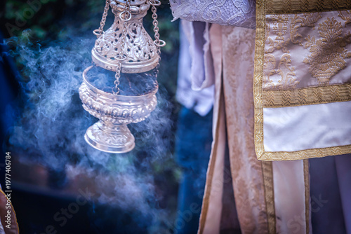 Censer of silver or alpaca to burn incense in the holy week, Spain