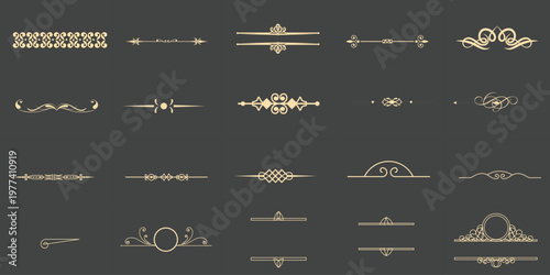 Collection of Decorative Vintage Dividers and Ornaments