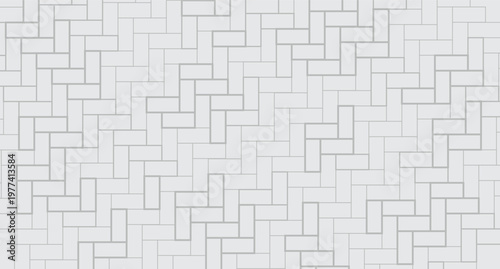 Herringbone floor. Seamless tile pattern. Herring bone texture. Linear cladding surface. Ceramic zigzag print. Paving banner. Scandinavian subway panel. Classic tessellation grid. Vector illustration