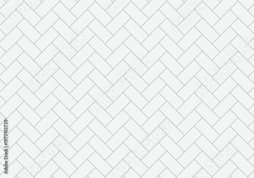 Herringbone floor. Seamless tile pattern. Herring bone texture. Linear cladding surface. Ceramic zigzag print. Paving banner. Scandinavian subway panel. Classic tessellation grid. Vector illustration