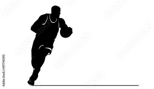 basketball player, silhouette