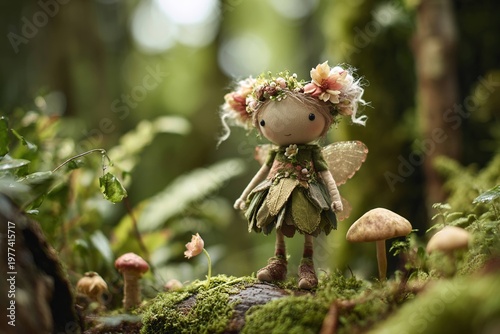 whimsical fairy character in enchanted forest