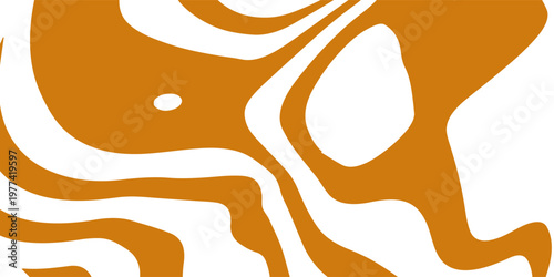 Vector Seamless Border with Flowing Salted Caramel. Abstract Sweet Texture. Modern creative trendy design in vector illustration