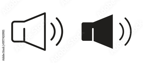 Speaker icon vector design template and illustration EPS10.