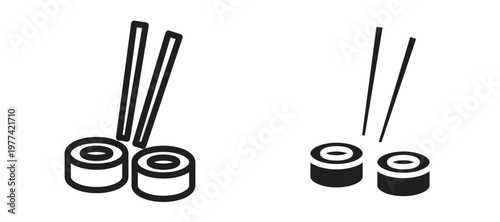 Sushi icon vector design template and illustration EPS10.