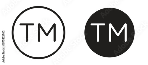 Trademark icon vector design template and illustration EPS10.