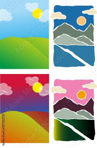 Montagne ensoleillé