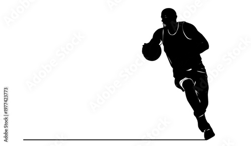 basketball player, silhouette