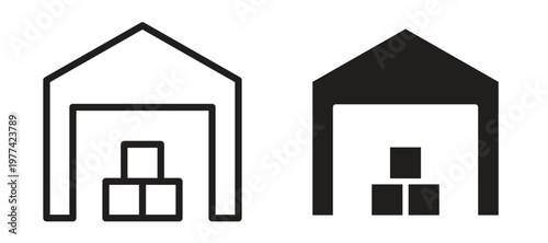 Warehouse icon vector design template and illustration EPS10.
