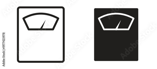 Weight scale icon vector design template and illustration EPS10.