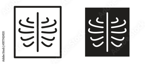 X-ray scan icon vector design template and illustration EPS10.
