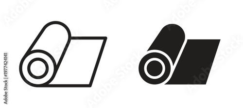 Yoga mat icon vector design template and illustration EPS10.