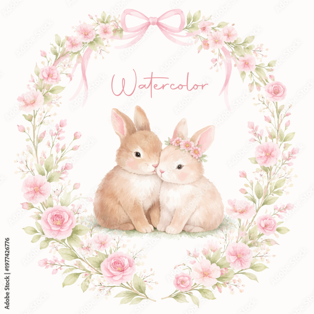 Obraz premium rabbit watercolor.eps