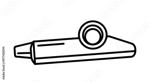 Black and white illustration of a mechanical wheel axle