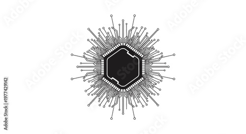 Broken glass window with a hole in the paper and wall designed as a vector illustration symbol featuring a sun pattern and nature element icon