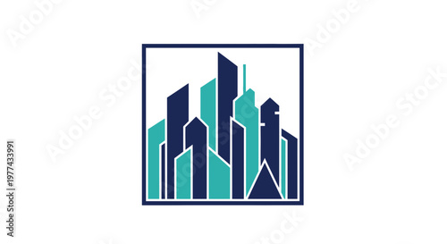 Free Download Modern Cityscape Graphic Illustrating Urban Architecture and Growth Within a Defined Space - GFXLoad