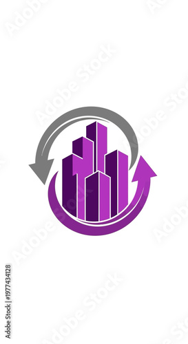 Modern Cityscape Renewal Abstract Logo Design