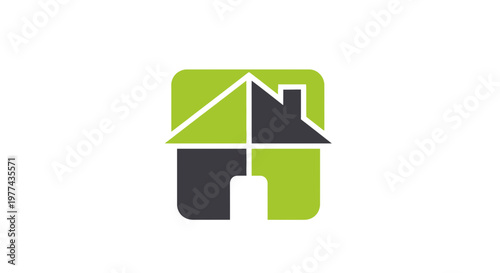 Modern Geometric House Logo Abstract Design Real Estate Concept