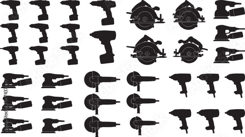 A compilation of tools, highlighting the tools for every task, featuring a range of essential equipment used in carpentry, construction, and DIY projects.