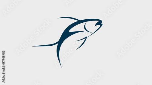 Geometric fish vector illustration – Suitable for pet shop icons, water sports graphics, or modern bathroom art.