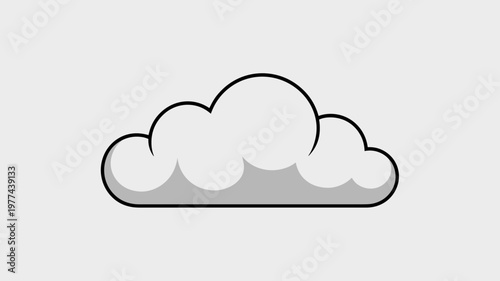 Fluffy white cloud with gray shading – Suitable for laundry detergent branding, pillow comfort ads, or dream concepts.