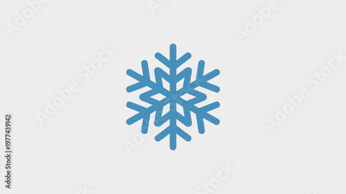 Flat design winter snowflake vector – Suitable for snow removal services, holiday party invites, or frosty weather apps.