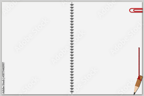 Doppelseite Bleistift