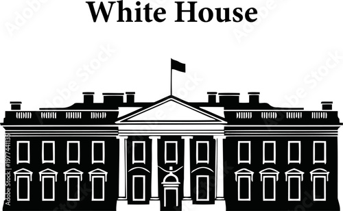 United States Capitol and White House silhouette.