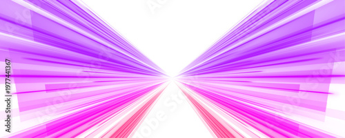 Fast moving light trails extend across an abstract city road, creating a sense of depth and perspective. Smooth transitions enhance flow. A modern high-speed digital composition.