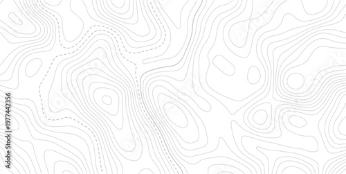 Topographic map patterns, topography line map.Topo contour map. Rendering abstract illustration.
