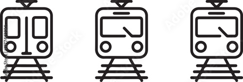 Urban Transit Line-up: A streamlined ensemble of iconic rail vehicles, lined up in a repetitive pattern. These vehicles represent the efficiency and precision of public transport.