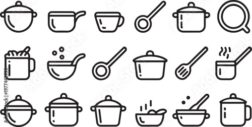 Culinary Tools Array: A comprehensive collection of meticulously crafted culinary tools. Every item is a testament to the essential instruments used in the art of cooking.