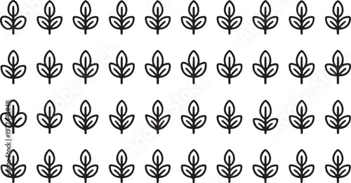 Elegant Leaf Pattern: A refined pattern featuring stylized leaf illustrations, perfect for adding a touch of nature-inspired design to any project. 