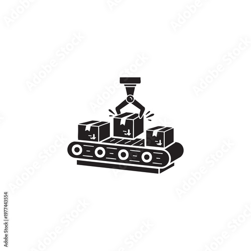 Conveyor belt packaging production process