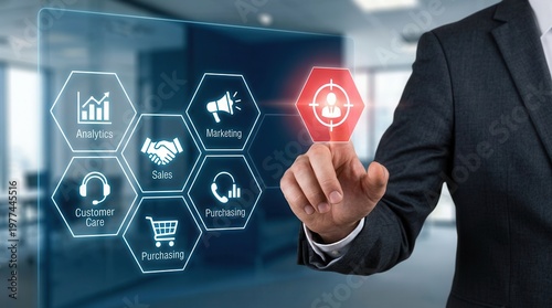 Defining the target customer and developing personalization marketing through digital interface interaction.