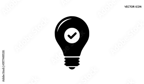 How to advice light bulb glyph icon black vector illustration